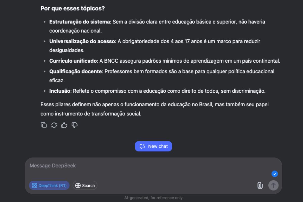 Print de teste no DeepSeek